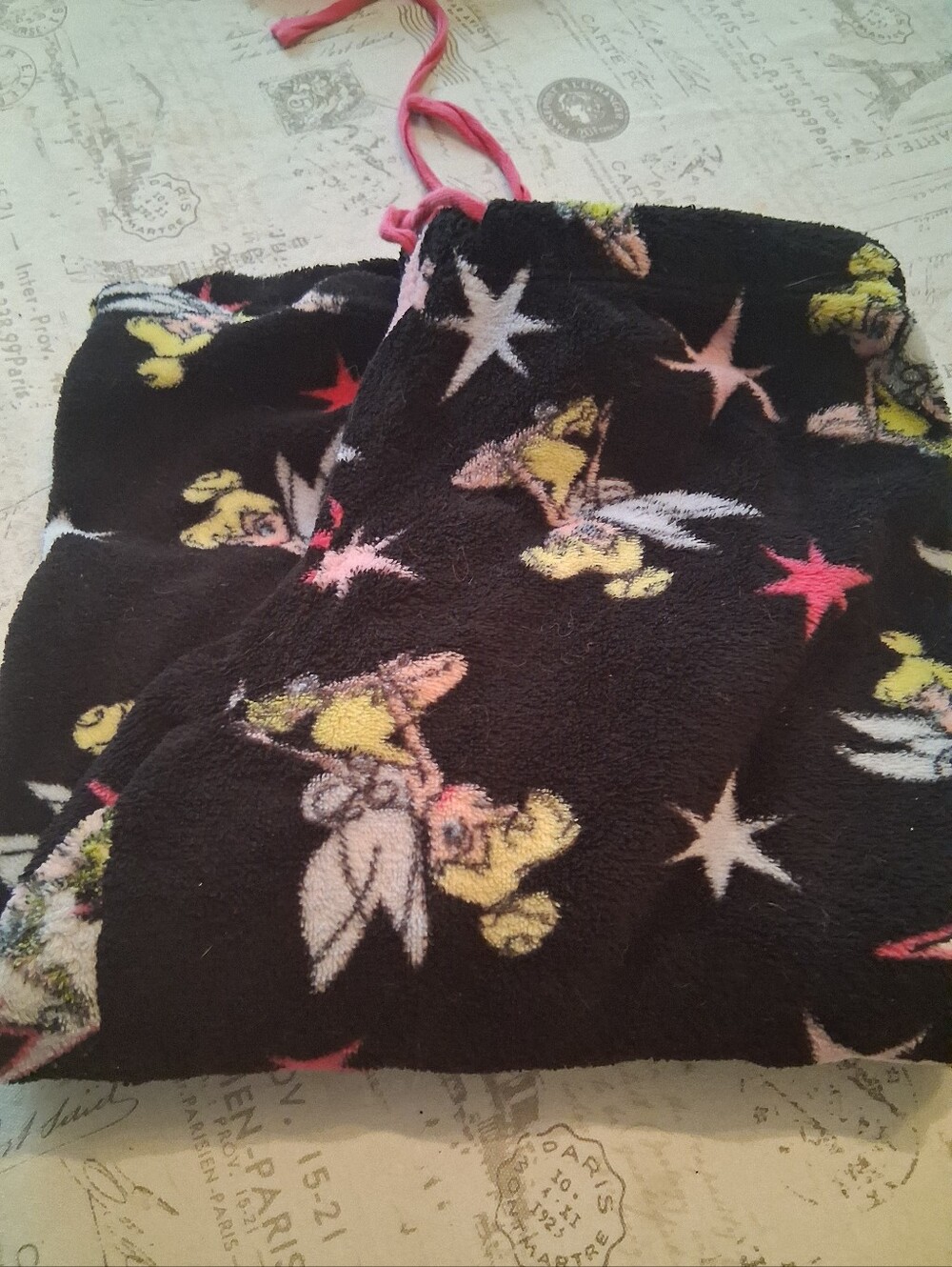Kids Black Tweety Fleece Pajama Pants - Cozy Drawstring Lounge Bottoms